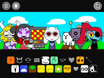 Sprunki Undertale 스프런키 게임모드 플레이 장면