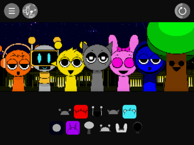 Sprunki: Stardust Speedway 스프런키 게임모드 플레이 장면