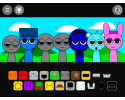  Sprunki but i replace lime with bluebird 스프런키 게임모드 플레이 장면