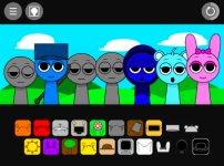  Sprunki but i replace lime with bluebird 스프런키 게임모드 플레이 장면