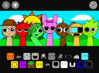  Sprunki Ugly Runined 스프런키 게임모드 플레이 장면