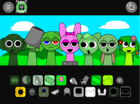  Sprunki Green Gang 스프런키 게임모드 플레이 장면