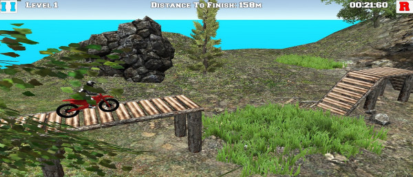 산_속_오프로드_오토바이_게임_(FOREST_BIKE_TRIALS_2019)_플레이장면