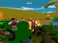 마인크래프트 좀비 서바이벌 게임 PIXEL SWAT ZOMBIE SURVIVAL 플레이 모습