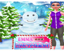 크리스마스_눈사람_꾸며주기_게임_(EMMA_AND_SNOWMAN_CHRISTMAS)_플레이장면