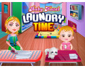 세탁하는법_배우기_게임_(BABY_HAZEL_LAUNDRY_TIME)_플레이장면