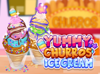 맛있는_츄로스_아이스크림_만들기_게임_(YUMMY_CHURROS_ICE_CREAM)썸네일및플레이장면