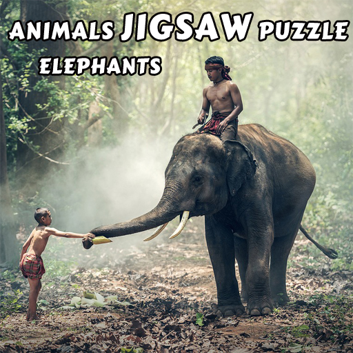 코끼리의_직소_퍼즐_게임_(ANIMALS_JIGSAW_PUZZLE_ELEPHANTS)_플레이장면