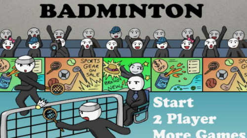 2인용 배드민턴 게임하기 [스틱맨피규어]