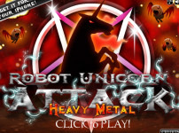 판타지_달리기_플래시게임_Robot_Unicorn_Attack:_Heavy_Metal_플레이_화면