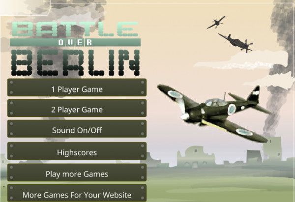 베를린 비행기 전투 게임 시작화면