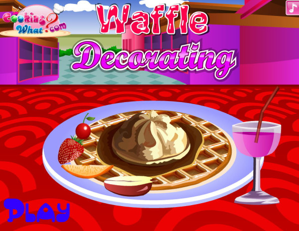 와플_만들기게임_Waffle_Decorating_플레이_화면