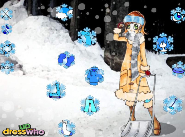 겨울복장_옷입히기_게임_Snow_Cleanup_Dressup_플레이_화면