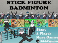 2인용배드민턴게임_Stick_Figure_Badminton_플레이_화면