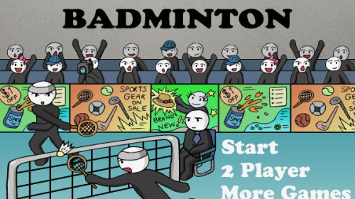 2인용배드민턴게임 (Stick Figure Badminton)